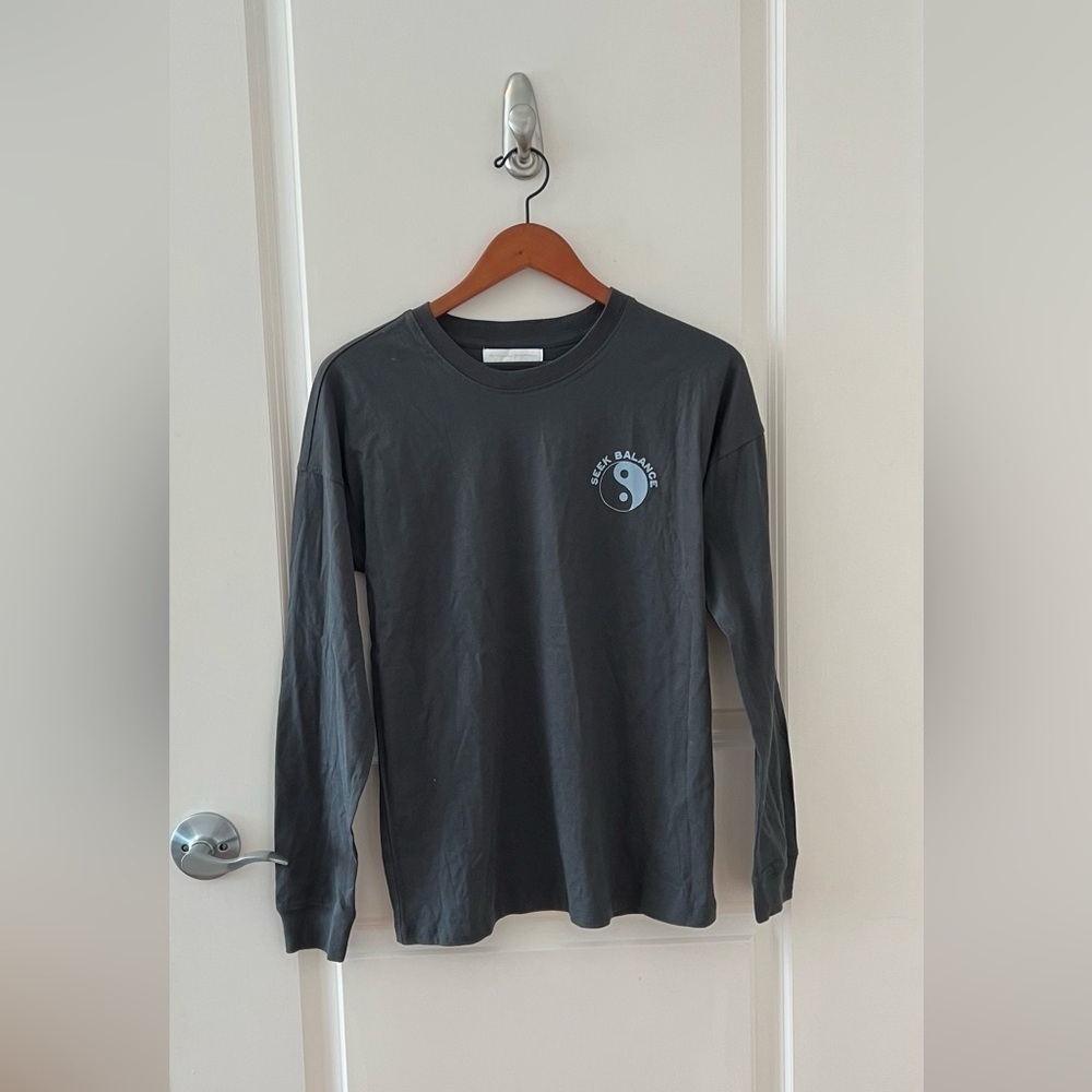 SPIRITUAL GANGSTER PEACE CARA LONG SLEEVE VINTAGE BLACK TEE - Picture 6 of 16